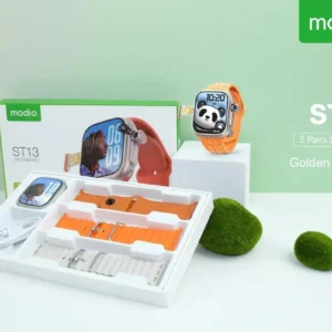 ساعة تلفون بشريحة وكاميرا Modio ST13 مواصفات 4GB RAM و64GB لون سيلفر