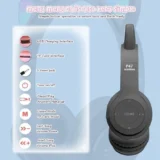 هيدفون بناتى بلوتوث p47m wireless headphones لون اسود