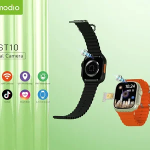 ساعة بشريحة وكاميرا Modio ST10 Dual Camera مساحة 64 جيجا، رام 4 جيجا لون اسود