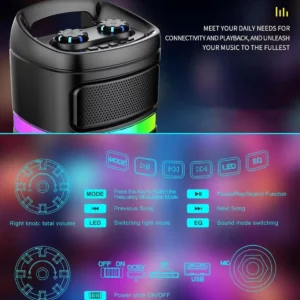 سماعة صب JL-4488 Bluetooth صوت ستيريو وإضاءة RGB
