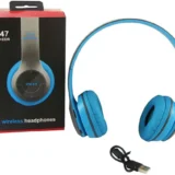 سماعة رأس لاسلكية p47 headphone هيدفون بلوتوث لون ازرق
