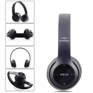 سماعة رأس لاسلكية p47 headphone هيدفون بلوتوث لون اسود