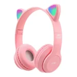 هيدفون بناتى p47m wireless headphones سماعة رأس بلوتوث - بينك