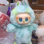 لعبة لابوبو فرو المتكلمة بتردد الكلام Labubu شكل جميل - ازرق