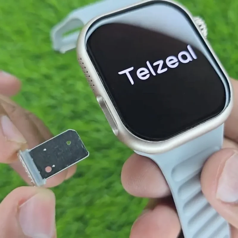 ساعة بشريحة وكاميرا telzeal tc42 تدعم جوجل بلاى لون اسود