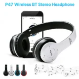هيدفون سماعة رأس p47 headphone لاسلكية بلوتوث لون ابيض