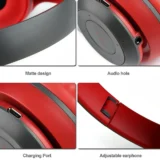 سماعة رأس لاسلكية p47 headphone هيدفون بلوتوث لون احمر