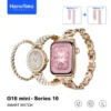 ساعة سمارت حريمي haino teko g15 mini series 10 مع 3 استراب