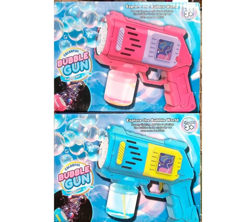 مسدس بابلز bubbles gun مضىء للاطفال فقاعات صابون اوتوماتيك