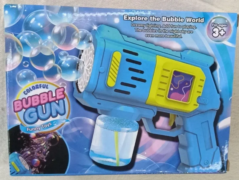مسدس بابلز bubbles gun مضىء للاطفال فقاعات صابون اوتوماتيك