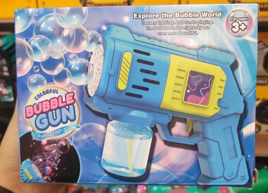 مسدس بابلز bubbles gun مضىء للاطفال فقاعات صابون اوتوماتيك