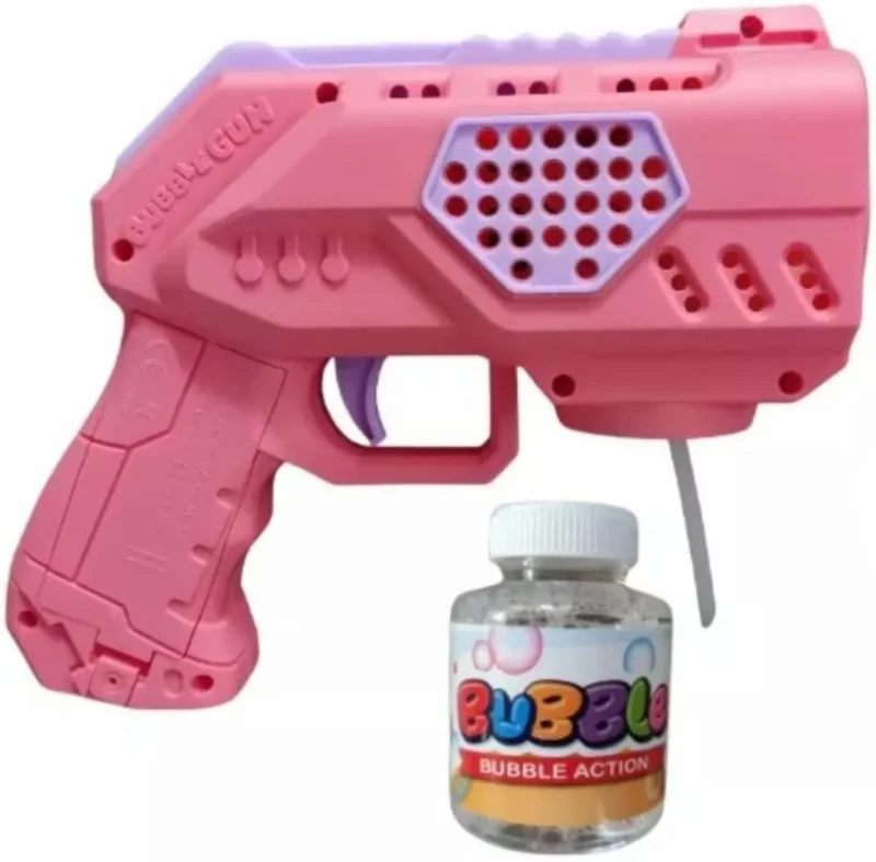 مسدس فقاعات صابون اوتوماتيك بابلز Bubble Gun لون بينك