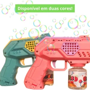 مسدس فقاعات صابون اوتوماتيك بابلز Bubble Gun لون بينك