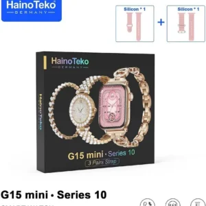 ساعة سمارت حريمي haino teko g15 mini series 10 مع 3 استراب