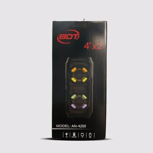 صب شحن كبير AN-4200 بلوتوث مضىء ألوان