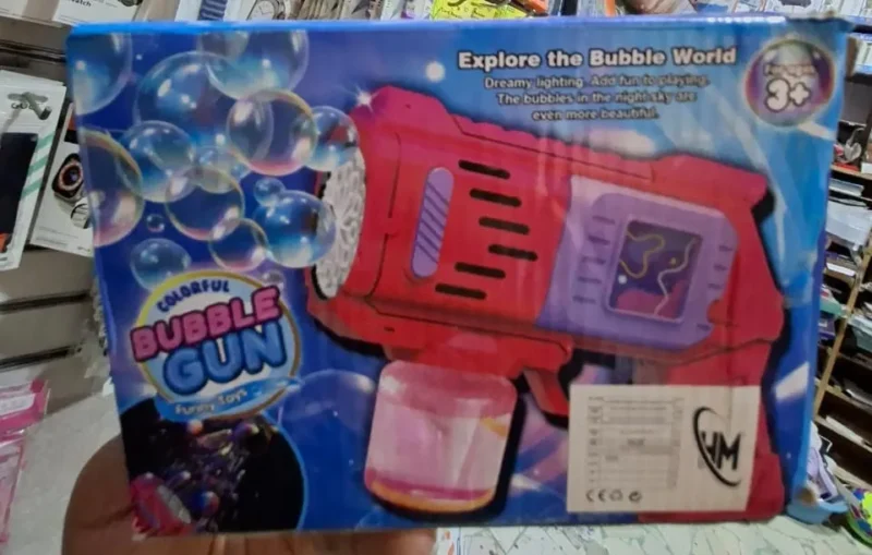 مسدس بابلز bubbles gun مضىء للاطفال فقاعات صابون اوتوماتيك