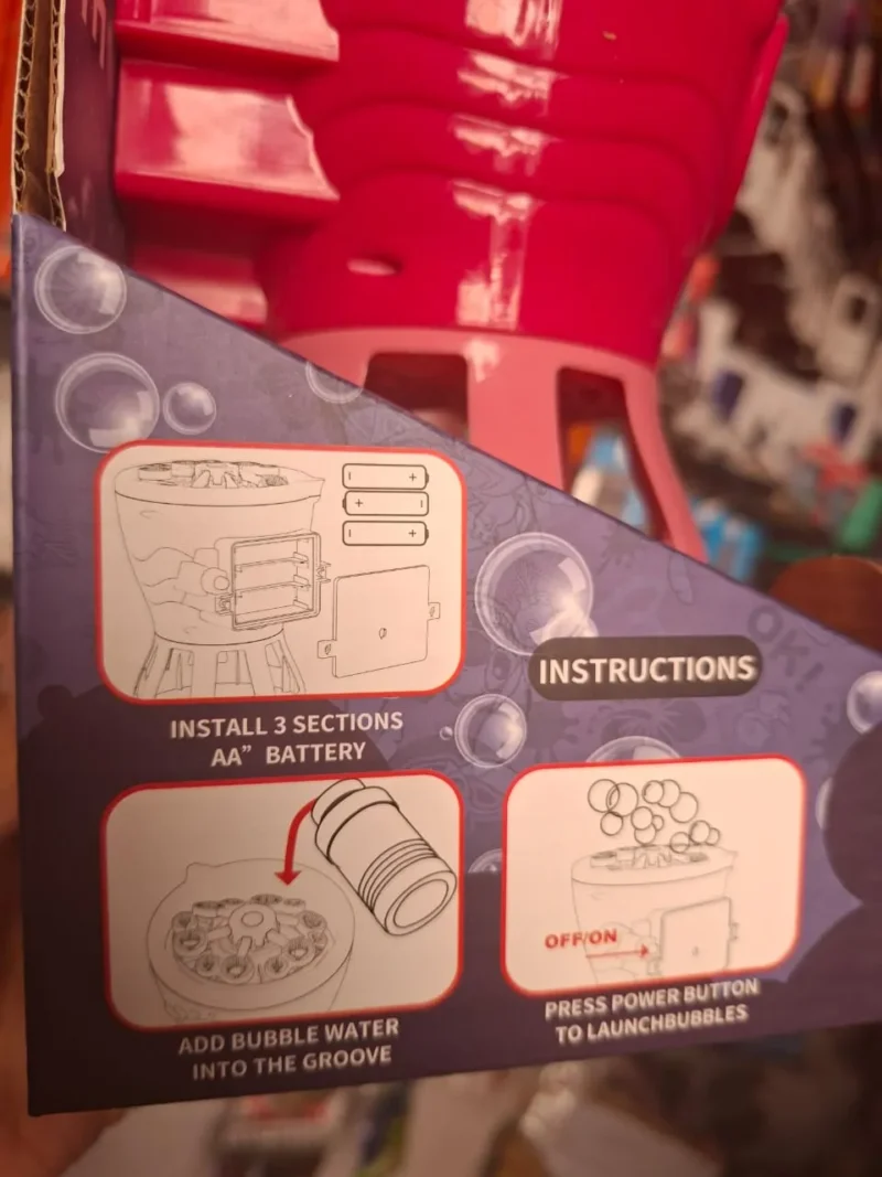 مسدس بابلز ستيتش Stitch Bubble Gun صوت ونور فقاعات صابون