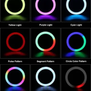 رينج لايت للموبايل للتصوير سيلفي mj33 rgb ring light