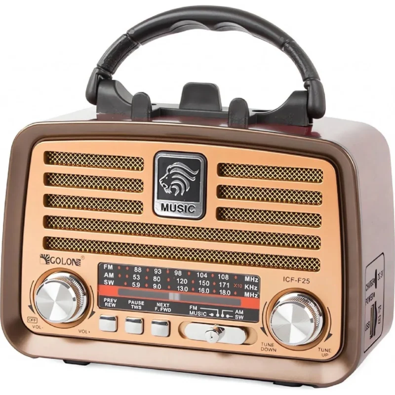 راديو جولون golon radio ICF-F25 يدعم فلاشة وكارت ميمورى