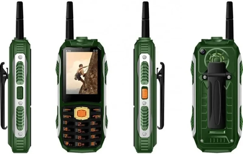 موبايل hope k19 mobile بطارية 22000 ملي أمبير 4 شرائح الصحراوى لون زيتى