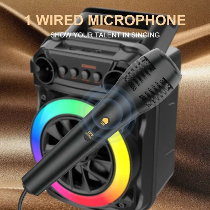 سماعة صب بمايك بلوتوث ZQS606S مضىء صوت عالى ونقى