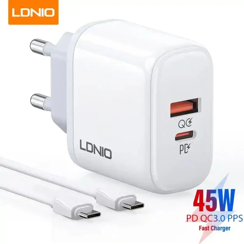 LDNIO LS-019 Powerful 45W Dual-Port PD Fast Charger