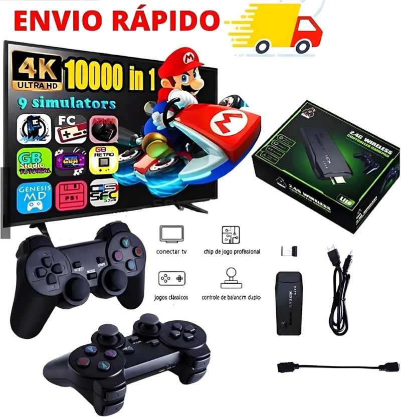 جهاز العاب اتاري Game Stick 4k أكثر من 10000 لعبة للشاشة