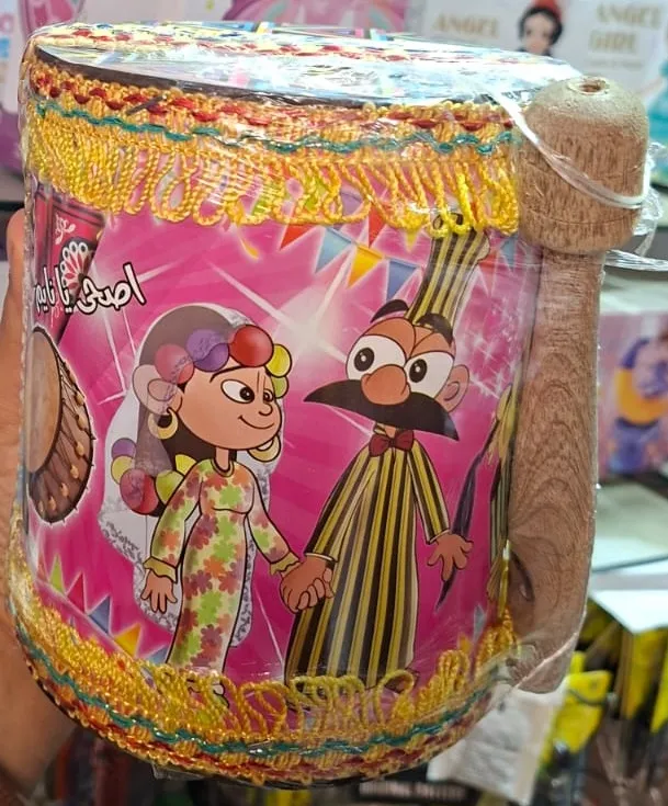 طبلة مسحراتي للأطفال خشب طبيعي يد زان شغل لوكس رمضان 2026