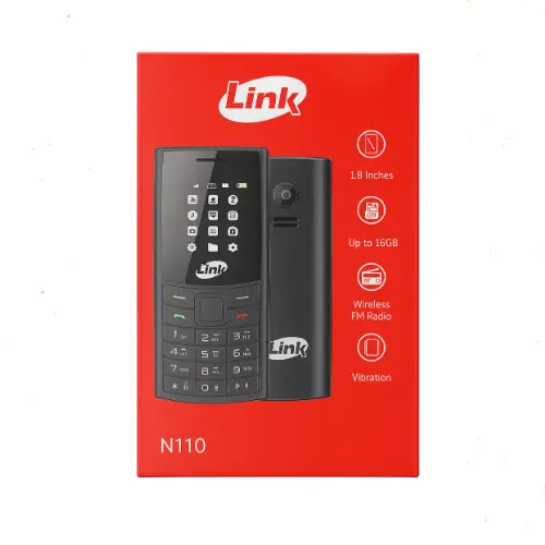 موبايل زراير Link N110 بشريحتين وكاميرا يدعم رموز للاسماء
