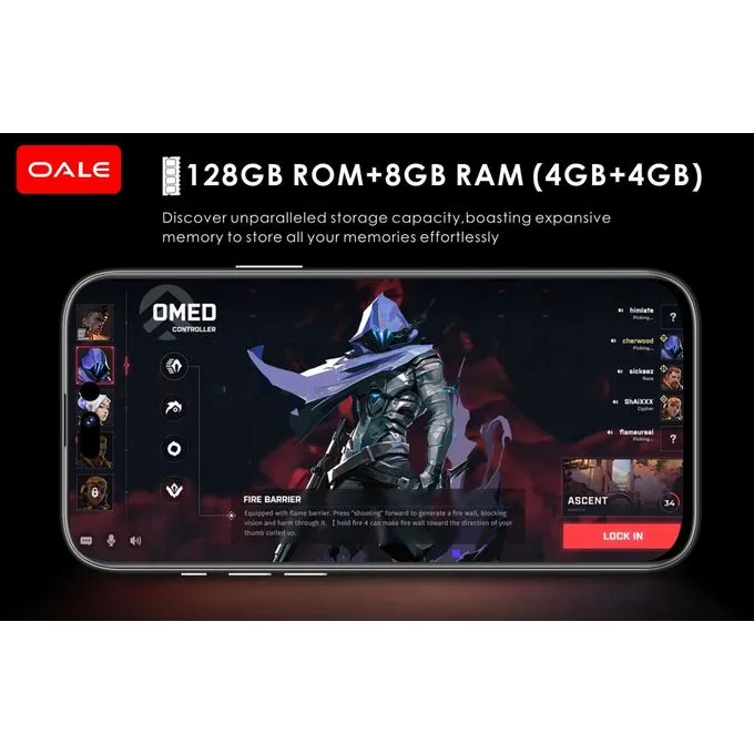 موبايل 17 برو ماكس OALE 17 Pro Max شبيه الآيفون 128 جيجا 8 رام
