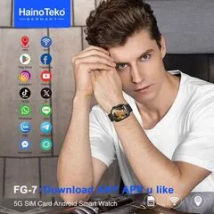 ساعة ذكية بشريحة وكاميرا haino teko fg 7 5g تدعم WiFi, GPS