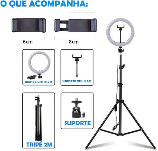 رينج لايت كبير M-330 Ring Light إضاءة احترافية بجودة عالية للمحتوى والتصوير